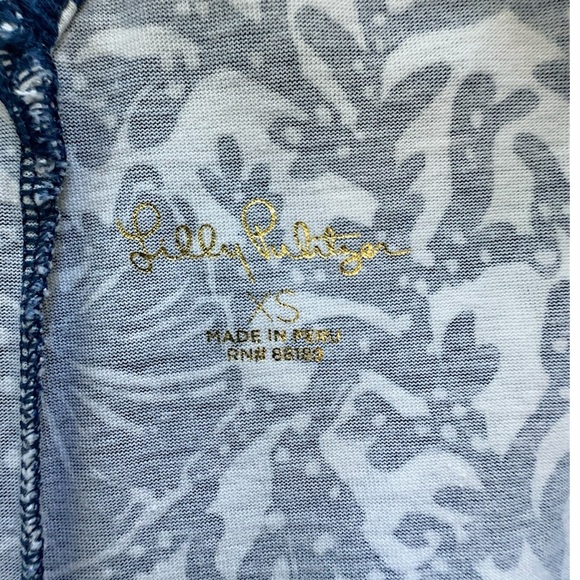 LILY PULITZER | NWOT KRISTEN FLOUNCE DRESS KRILLEN IT NAVY & WHITE | EXTRA SMALL - Picture 11 of 12